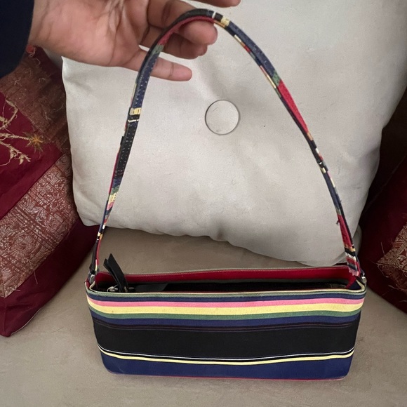 Small Multicolor Rectangular Cloth Handbag - Picture 3 of 3